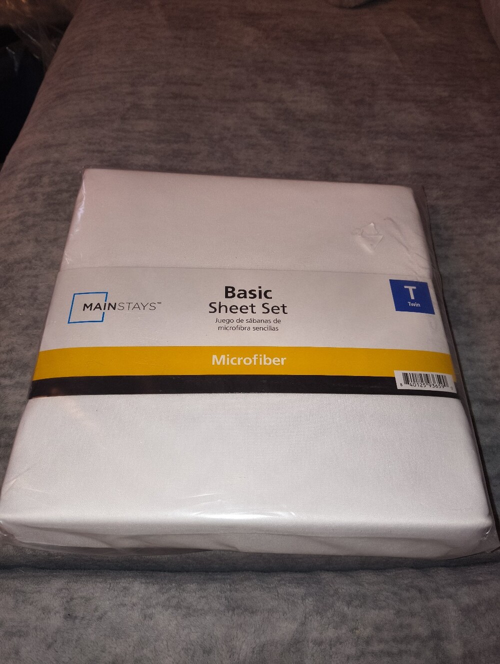Mainstays White Microfiber Basic Sheet Set - Twin